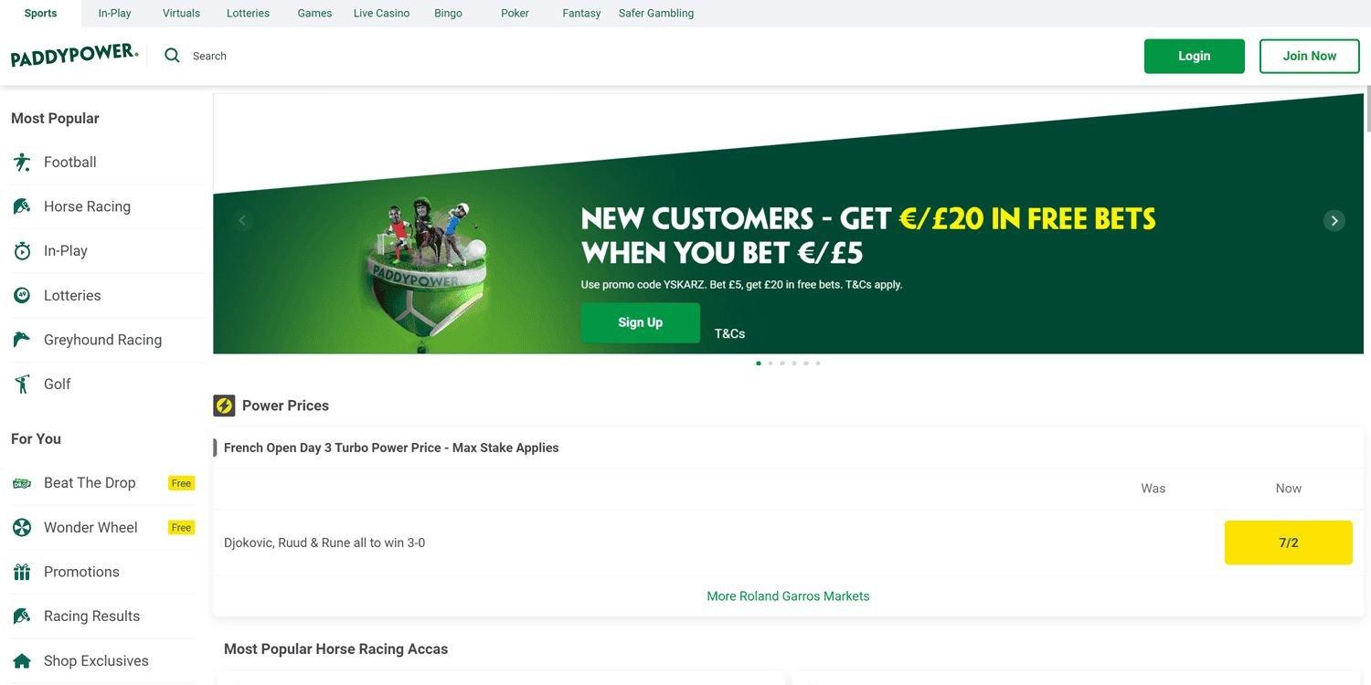 Paddy Power Sister Sites - UK Sites Like Paddy Power