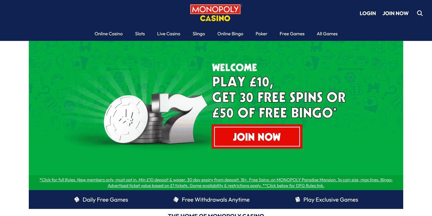 Monopoly Casino Sister Sites - UK Sites Like Monopoly Casino