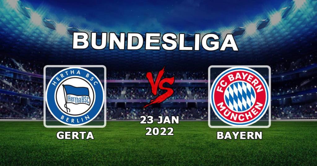 Hertha - Bayern: förutsägelse och satsning på matchen i Bundesliga - 2022-01-23
