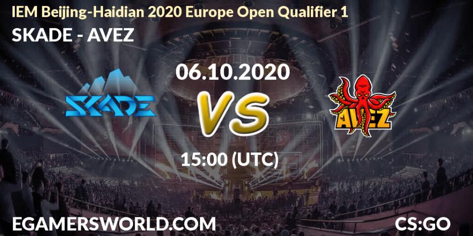 SKADE vs AVEZ: Match Prediction. 06.10.2020 at 15:00, Counter-Strike (CS2), IEM Beijing-Haidian 2020 Europe Open Qualifier 1
