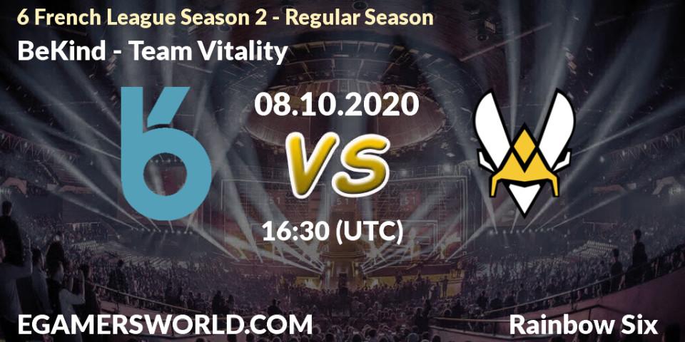 BeKind vs Team Vitality: Match Prediction. 08.10.20, Rainbow Six, 6 French League Season 2 