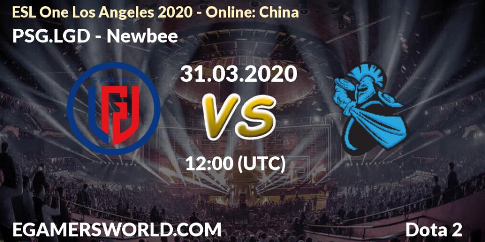 PSG.LGD vs Newbee: Match Prediction. 31.03.20, Dota 2, ESL One Los Angeles 2020 - Online: China