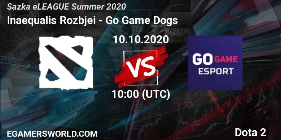 Inaequalis Rozbíječi vs Go Game Dogs: Match Prediction. 10.10.2020 at 10:01, Dota 2, Sazka eLEAGUE Summer 2020
