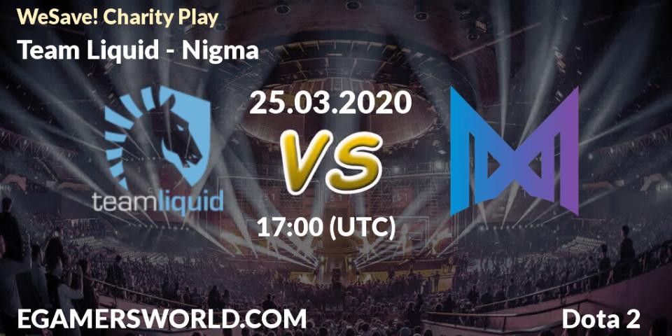 Team Liquid vs Nigma: Match Prediction. 25.03.20, Dota 2, WeSave! Charity Play