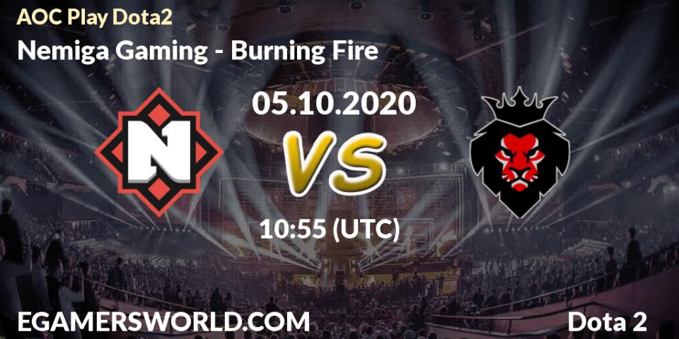 Nemiga Gaming vs Burning Fire: Match Prediction. 05.10.20, Dota 2, AOC Play Dota2