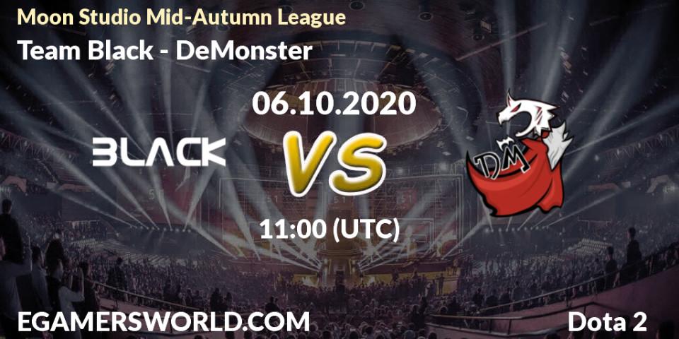 Team Black vs DeMonster: Match Prediction. 06.10.20, Dota 2, Moon Studio Mid-Autumn League