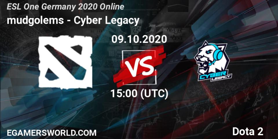 mudgolems vs Cyber Legacy: Match Prediction. 09.10.20, Dota 2, ESL One Germany 2020 Online