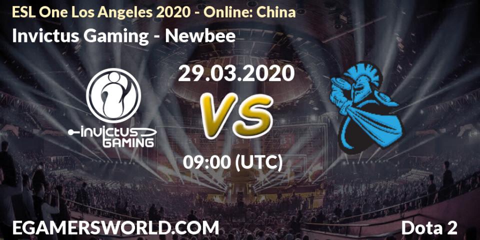 Invictus Gaming vs Newbee: Match Prediction. 29.03.20, Dota 2, ESL One Los Angeles 2020 - Online: China