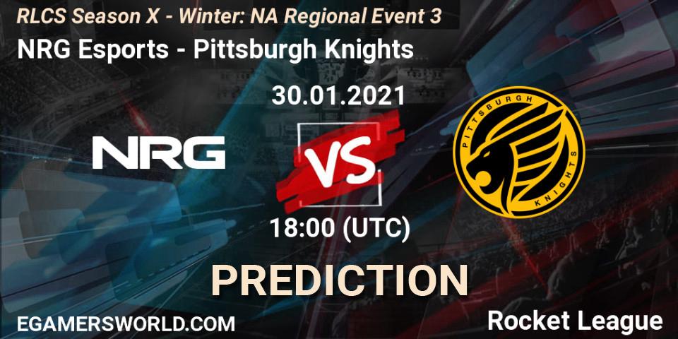 NRG Esports vs Pittsburgh Knights: Match Prediction. 30.01.21, Rocket League, RLCS Season X - Winter: NA Regional Event 3