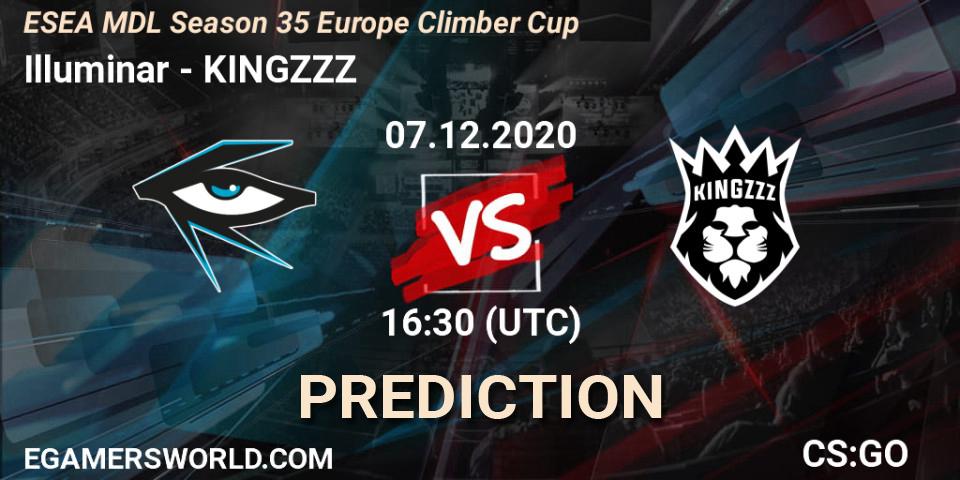 Illuminar vs KINGZZZ: Match Prediction. 07.12.2020 at 16:50, Counter-Strike (CS2), ESEA MDL Season 35 Europe Climber Cup