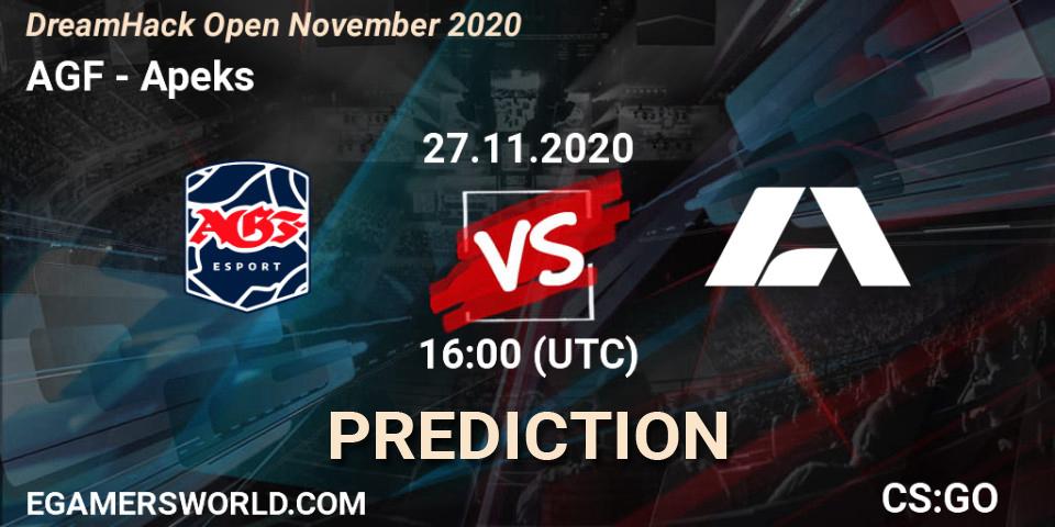 AGF vs Apeks: Match Prediction. 27.11.20, CS2 (CS:GO), DreamHack Open November 2020
