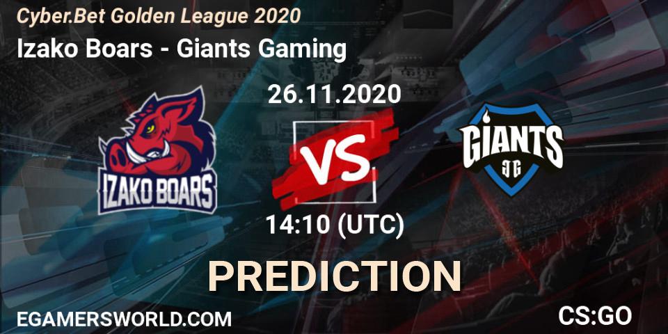 Izako Boars vs Giants Gaming: Match Prediction. 26.11.20, CS2 (CS:GO), Cyber.Bet Golden League 2020