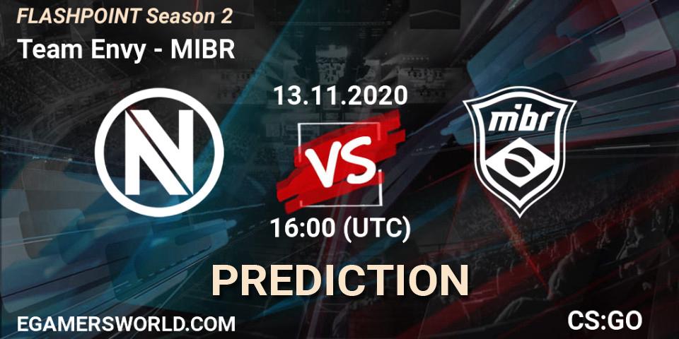 Team Envy vs MIBR: Match Prediction. 13.11.20, CS2 (CS:GO), Flashpoint Season 2