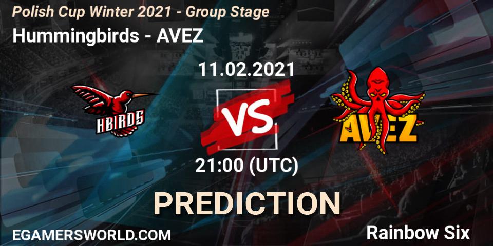 Hummingbirds vs AVEZ: Match Prediction. 11.02.2021 at 21:00, Rainbow Six, Polish Cup Winter 2021 - Group Stage
