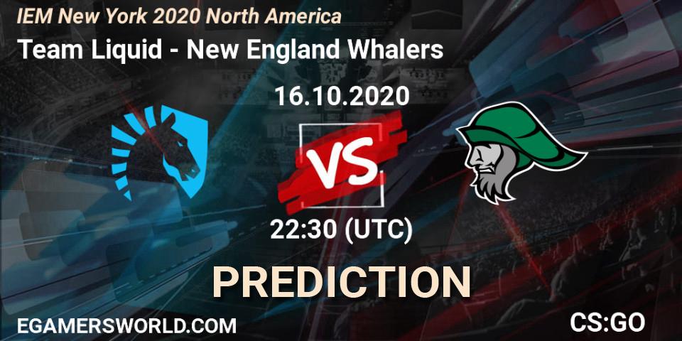 Team Liquid vs New England Whalers: Match Prediction. 16.10.2020 at 22:30, Counter-Strike (CS2), IEM New York 2020 North America