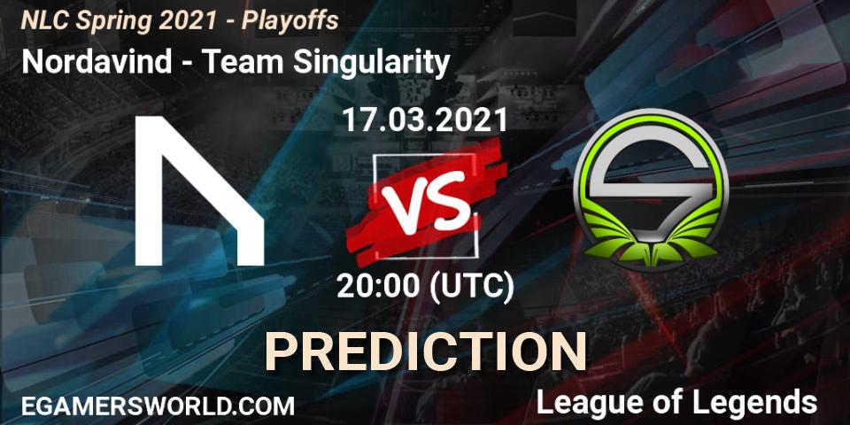 Nordavind vs Team Singularity: Match Prediction. 17.03.2021 at 20:00, LoL, NLC Spring 2021 - Playoffs