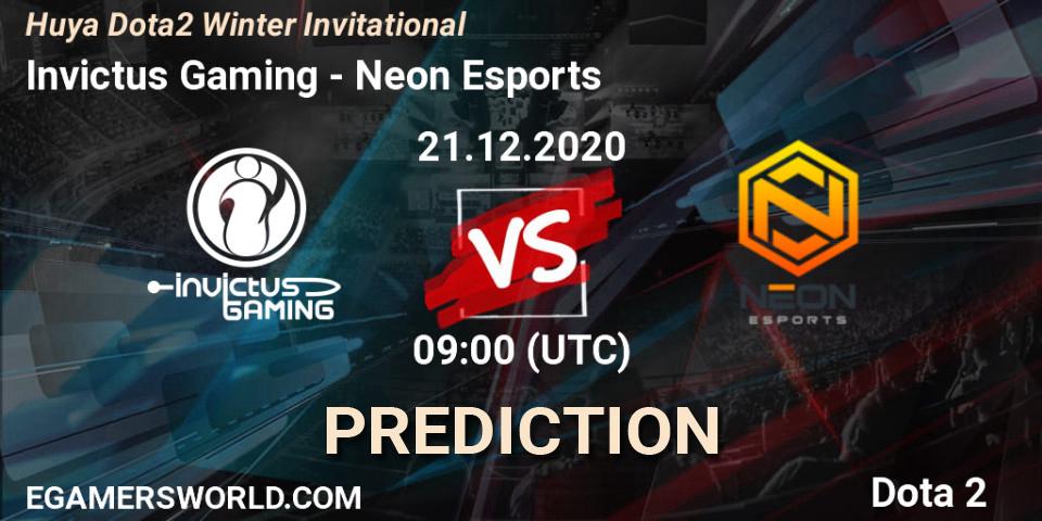Invictus Gaming vs Neon Esports: Match Prediction. 21.12.2020 at 09:24, Dota 2, Huya Dota2 Winter Invitational