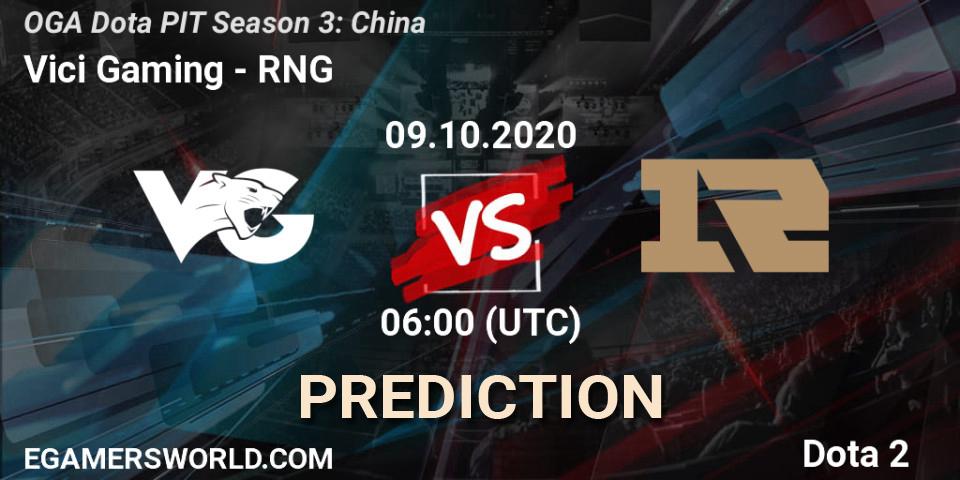Vici Gaming vs RNG: Match Prediction. 09.10.20, Dota 2, OGA Dota PIT Season 3: China