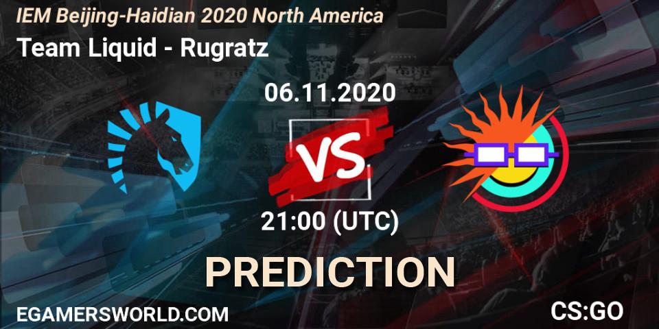 Team Liquid vs Rugratz: Match Prediction. 06.11.20, CS2 (CS:GO), IEM Beijing-Haidian 2020 North America