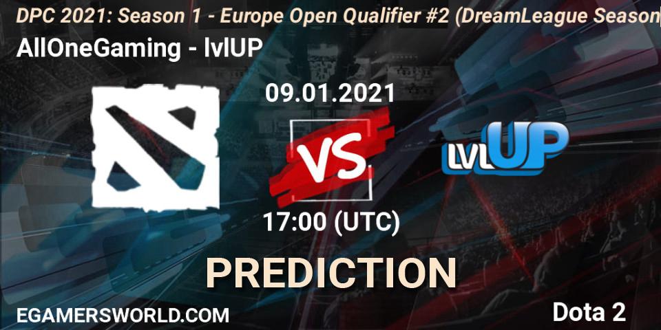 AllOneGaming vs lvlUP: Match Prediction. 09.01.2021 at 17:00, Dota 2, DPC 2021: Season 1 - Europe Open Qualifier #2 (DreamLeague Season 14)