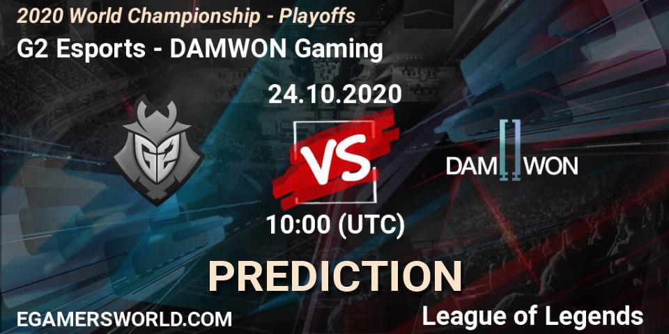 G2 Esports vs DAMWON Gaming: Match Prediction. 24.10.20, LoL, 2020 World Championship - Playoffs