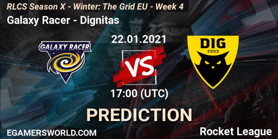 Galaxy Racer vs Dignitas: Match Prediction. 22.01.2021 at 17:00, Rocket League, RLCS Season X - Winter: The Grid EU - Week 4