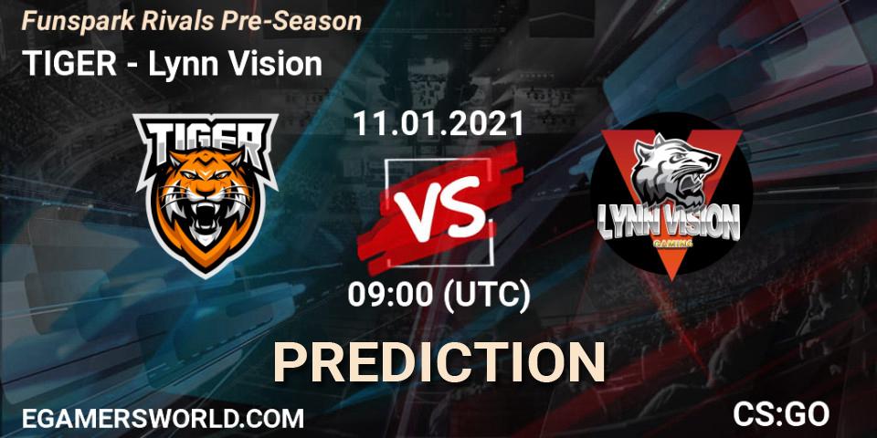 TIGER vs Lynn Vision: Match Prediction. 11.01.2021 at 09:00, Counter-Strike (CS2), Funspark Rivals Pre-Season