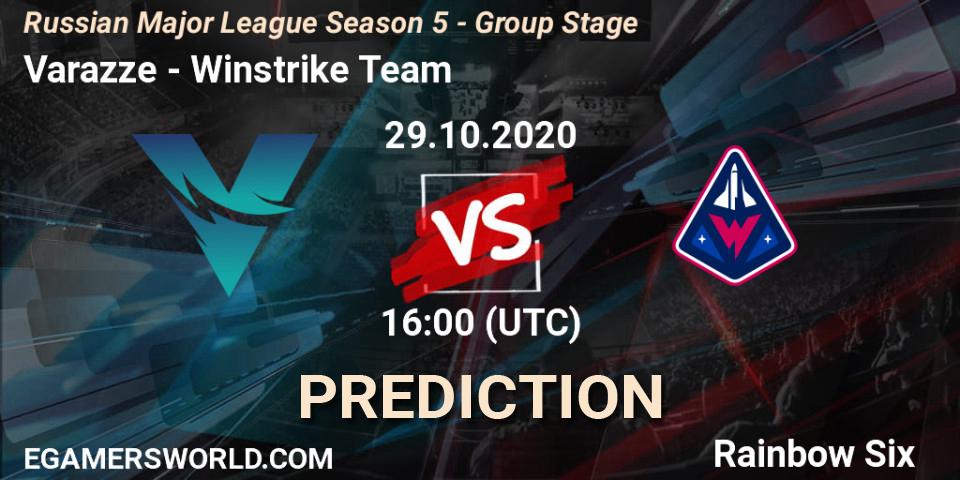 Varazze vs Winstrike Team: Match Prediction. 29.10.2020 at 16:00, Rainbow Six, Russian Major League Season 5 - Group Stage