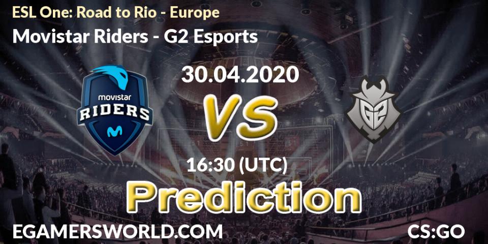 Movistar Riders vs G2 Esports: Match Prediction. 30.04.2020 at 16:30, Counter-Strike (CS2), ESL One: Road to Rio - Europe