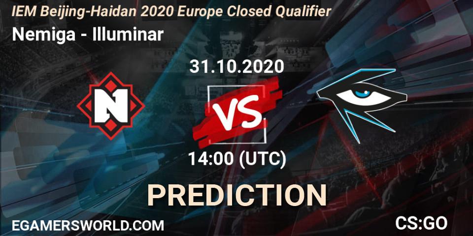 Nemiga vs Illuminar: Match Prediction. 31.10.2020 at 14:00, Counter-Strike (CS2), IEM Beijing-Haidian 2020 Europe Closed Qualifier