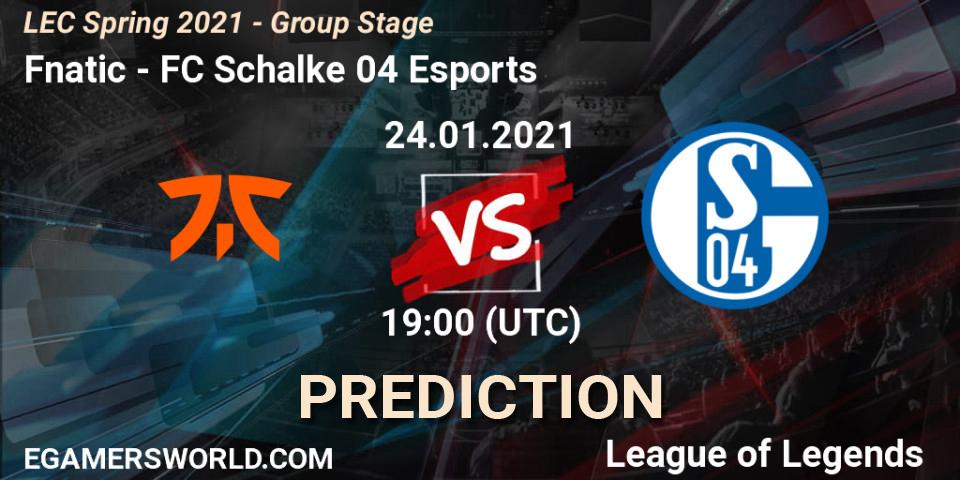 Fnatic vs FC Schalke 04 Esports: Match Prediction. 24.01.21, LoL, LEC Spring 2021 - Group Stage
