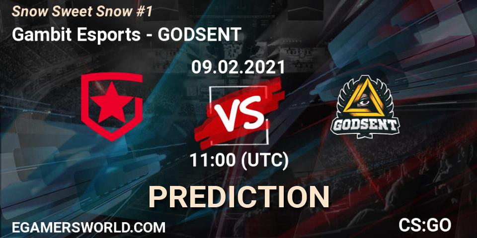 Gambit Esports vs GODSENT: Match Prediction. 09.02.21, CS2 (CS:GO), Snow Sweet Snow #1