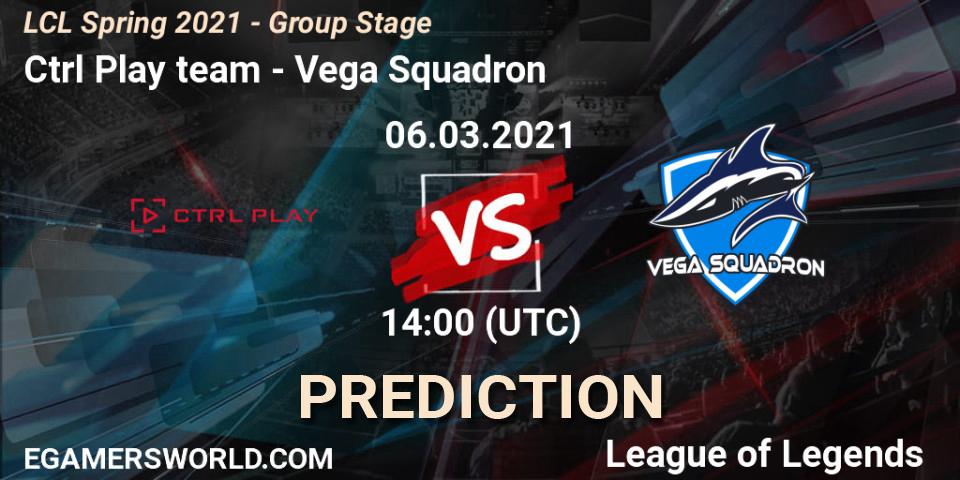 Ctrl Play team vs Vega Squadron: Match Prediction. 06.03.2021 at 14:00, LoL, LCL Spring 2021 - Group Stage