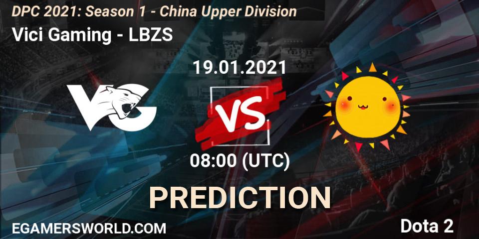 Vici Gaming vs LBZS: Match Prediction. 19.01.2021 at 08:31, Dota 2, DPC 2021: Season 1 - China Upper Division