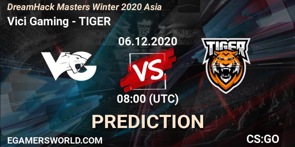 Vici Gaming vs TIGER: Match Prediction. 06.12.2020 at 08:30, Counter-Strike (CS2), DreamHack Masters Winter 2020 Asia