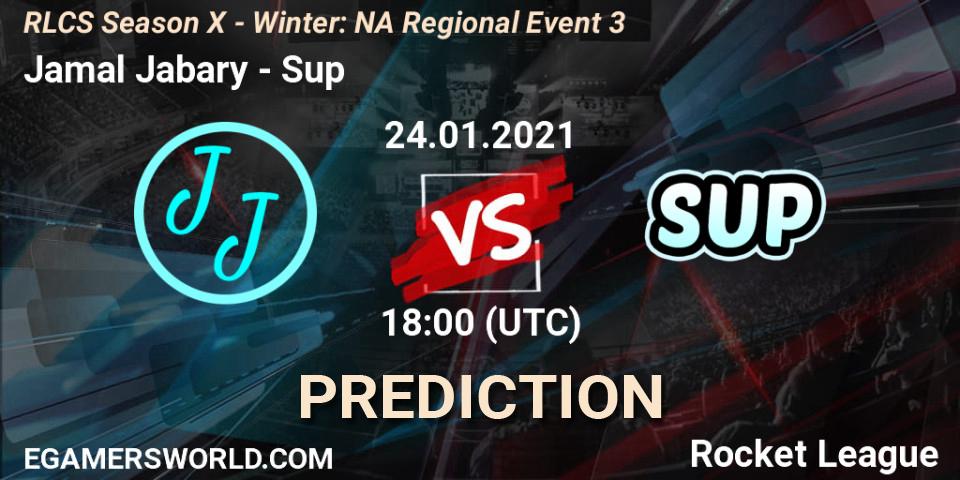 Jamal Jabary vs Sup: Match Prediction. 24.01.2021 at 18:00, Rocket League, RLCS Season X - Winter: NA Regional Event 3