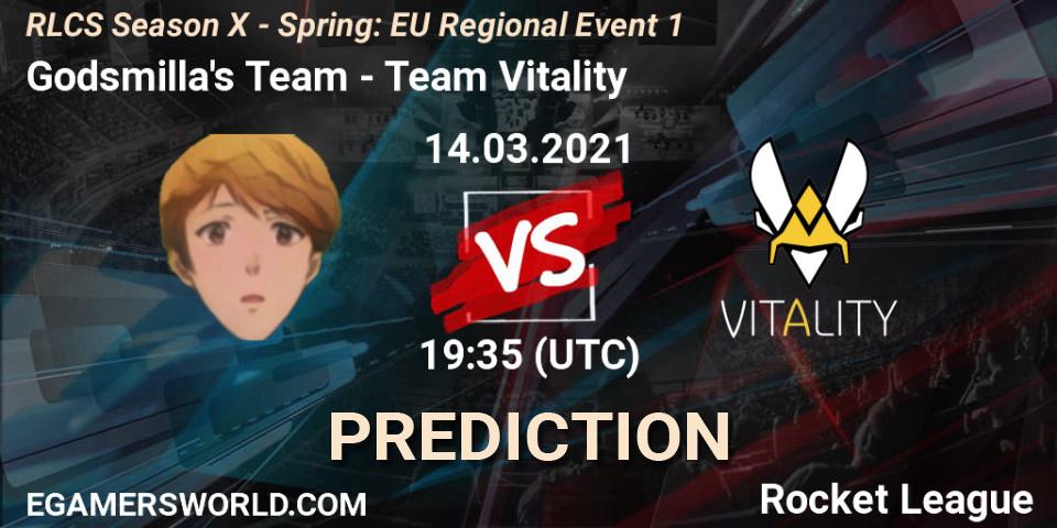Godsmilla's Team vs Team Vitality: Match Prediction. 14.03.2021 at 19:35, Rocket League, RLCS Season X - Spring: EU Regional Event 1