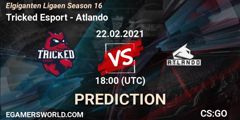 Tricked Esport vs Atlando: Match Prediction. 22.02.2021 at 18:00, Counter-Strike (CS2), Elgiganten Ligaen Season 16