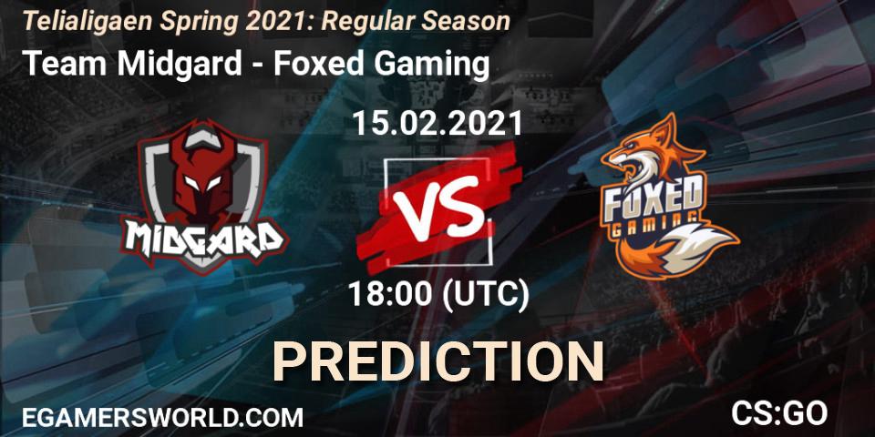 Team Midgard vs Foxed Gaming: Match Prediction. 15.02.2021 at 18:00, Counter-Strike (CS2), Telialigaen Spring 2021: Regular Season