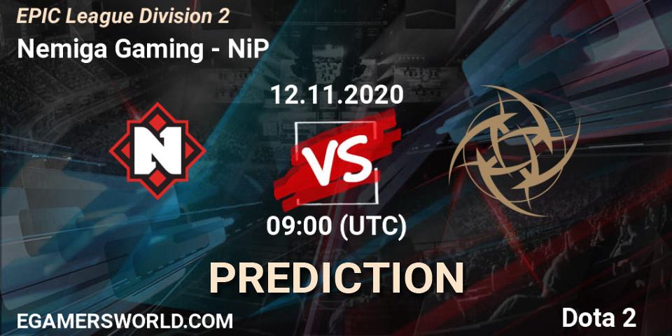 Nemiga Gaming vs NiP: Match Prediction. 12.11.20, Dota 2, EPIC League Division 2