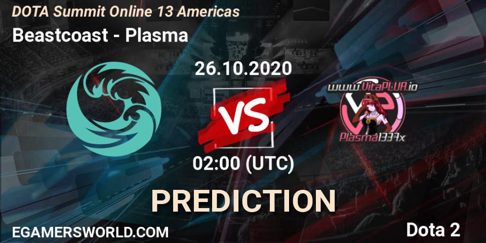 Beastcoast vs Plasma: Match Prediction. 26.10.2020 at 03:00, Dota 2, DOTA Summit 13: Americas