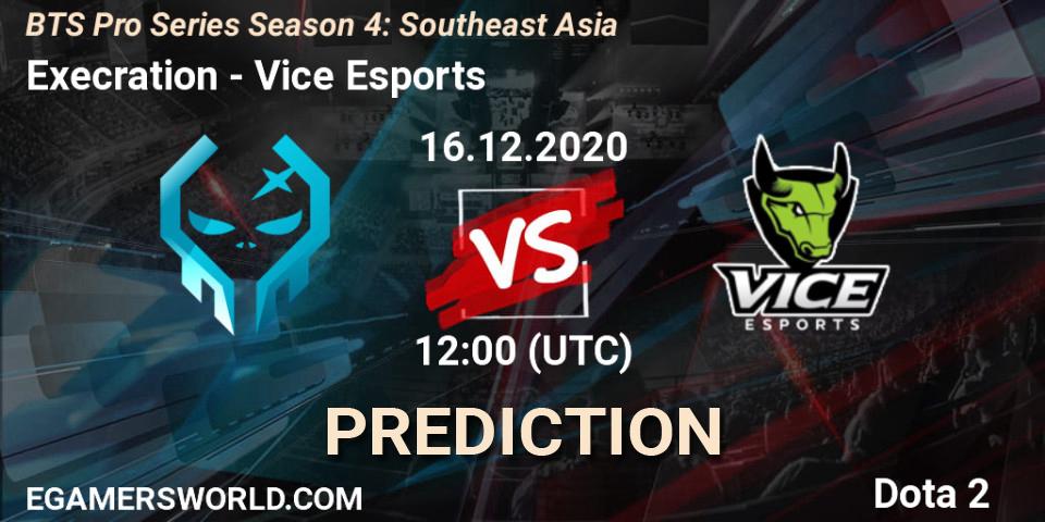 Execration vs Vice Esports: Match Prediction. 16.12.2020 at 09:06, Dota 2, BTS Pro Series Season 4: Southeast Asia