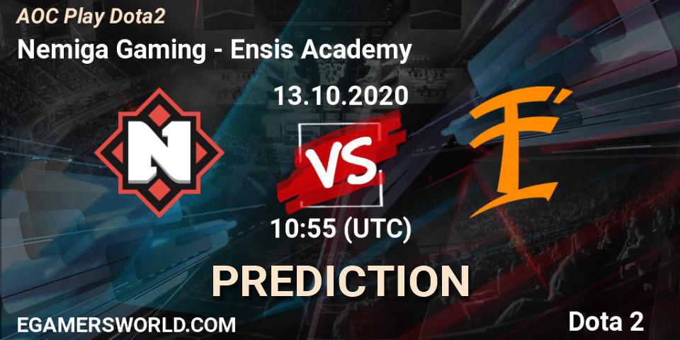 Nemiga Gaming vs Ensis Academy: Match Prediction. 13.10.2020 at 10:56, Dota 2, AOC Play Dota2