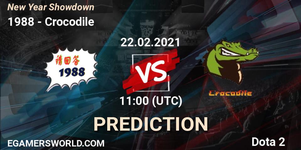 请回答1988 vs Crocodile: Match Prediction. 22.02.2021 at 11:07, Dota 2, New Year Showdown