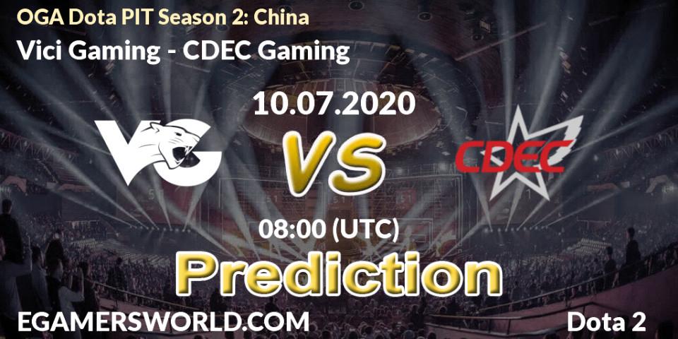 Vici Gaming vs CDEC Gaming: Match Prediction. 10.07.20, Dota 2, OGA Dota PIT Season 2: China