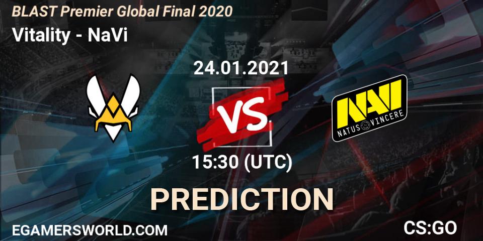 Vitality vs NaVi: Match Prediction. 24.01.21, CS2 (CS:GO), BLAST Premier Global Final 2020