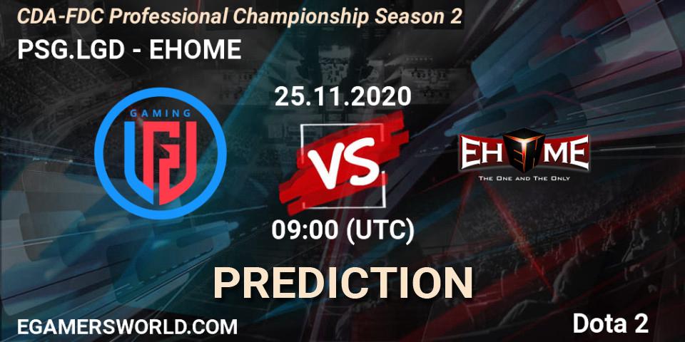 PSG.LGD vs EHOME: Match Prediction. 25.11.20, Dota 2, CDA-FDC Professional Championship Season 2