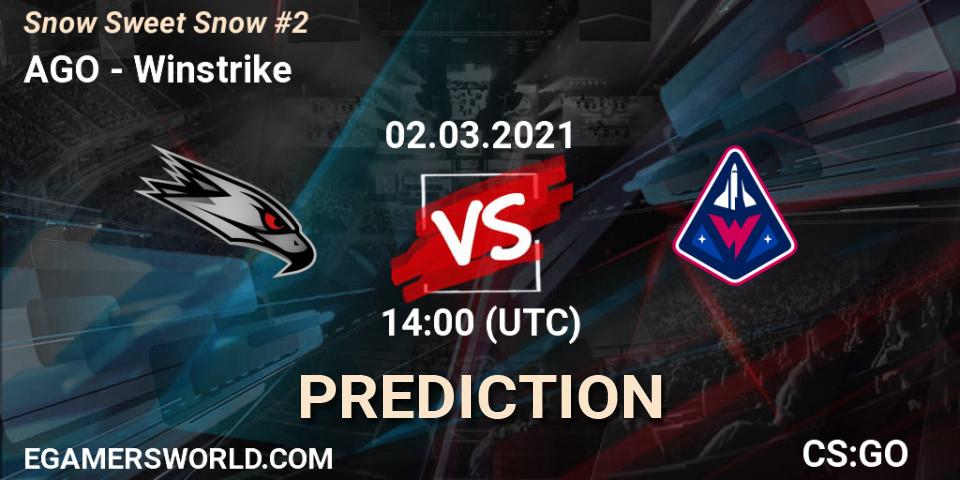 AGO vs Winstrike: Match Prediction. 02.03.21, CS2 (CS:GO), Snow Sweet Snow #2