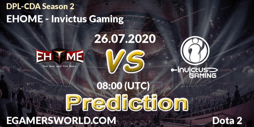 EHOME vs Invictus Gaming: Match Prediction. 26.07.20, Dota 2, DPL-CDA Professional League Season 2