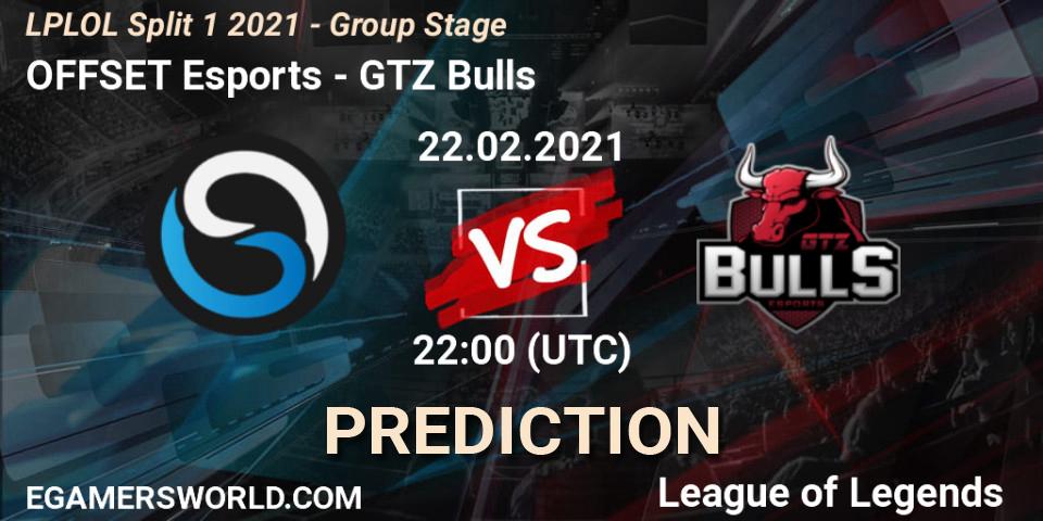 OFFSET Esports vs GTZ Bulls: Match Prediction. 22.02.21, LoL, LPLOL Split 1 2021 - Group Stage